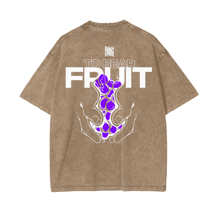 🍇GRAPE OF THE VINE 🍇Acid Wash Oversize T-Shirt - 250 GSM 🏷️