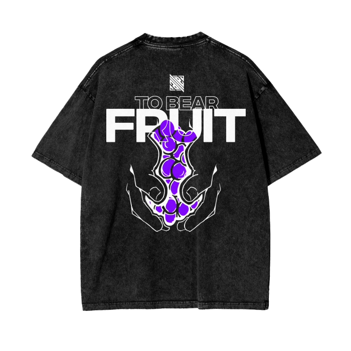 🍇GRAPE OF THE VINE 🍇Acid Wash Oversize T-Shirt - 250 GSM 🏷️