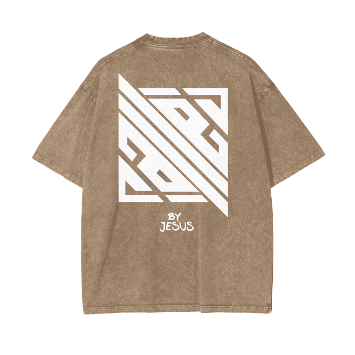 📞CALLED  By  JESUS Acid Wash Oversize T-Shirt - 250 GSM🏷️